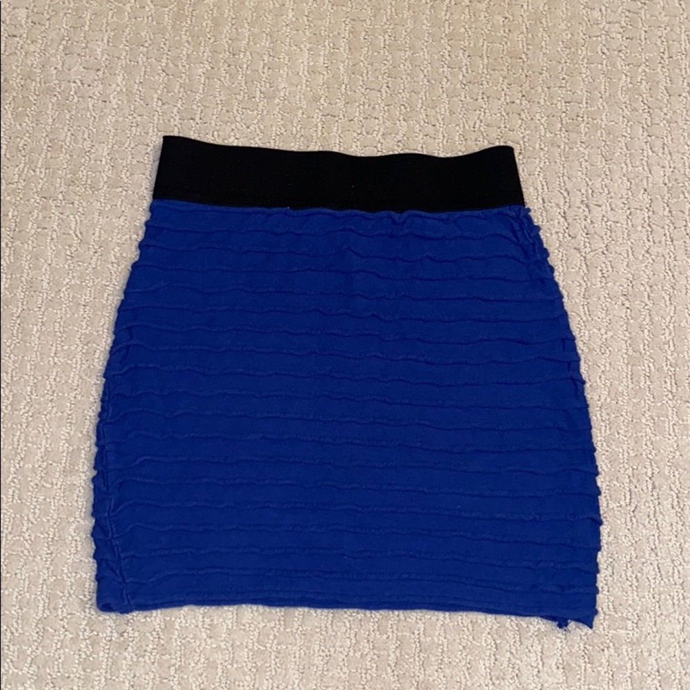 Blue mini skirt